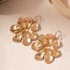 Wholesale Metal Alloy Flower Tassel Earrings With Electroplating Exaggerated And Fashionable For Women