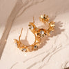 Wholesale Metal Alloy Flower Tassel Earrings With Electroplating Exaggerated And Fashionable For Women