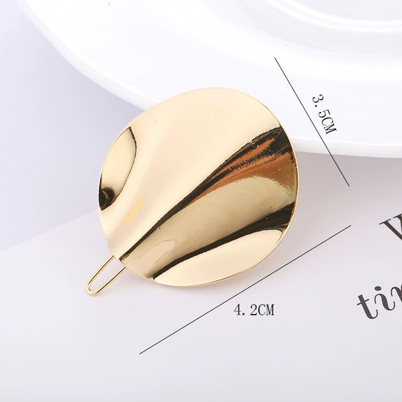 Wholesale Metal Alloy Goldplated Frog Clip Hairpin In Round And Oval Shapes