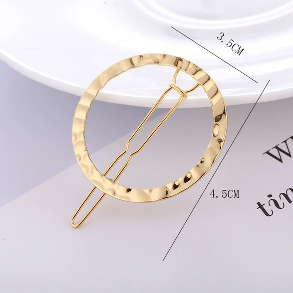 Wholesale Metal Alloy Goldplated Frog Clip Hairpin In Round And Oval Shapes