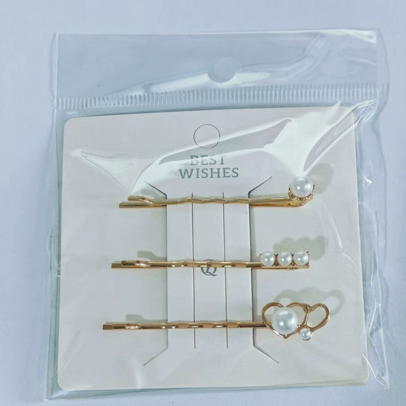 Wholesale Metal Alloy Goldplated Star Moon Frosted Hairpin Clip For Women Hair Accessories