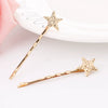 Wholesale Metal Alloy Goldplated Star Moon Frosted Hairpin Clip For Women Hair Accessories