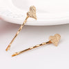 Wholesale Metal Alloy Goldplated Star Moon Frosted Hairpin Clip For Women Hair Accessories