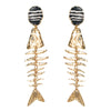 Wholesale Metal Alloy Retro Geometric Long Stud Earrings With Sunflower Moon Design Electroplated For Women