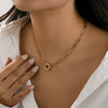 Wholesale Metal Alloy Snake Bone Chain Necklace With Geometric Design And Electroplating For Women