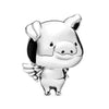 Wholesale Metal Animal Series Cactus Hedgehog Unicorn Beaded Pendant And Bracelet With Totem Pattern And Electroplating Treatment