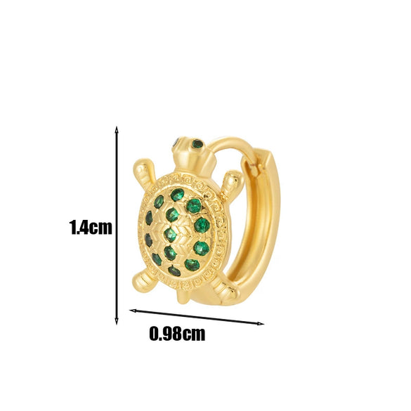 Wholesale Metal Animal Zodiac Electroplated Piercing Earrings For Women