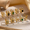 Wholesale Metal Animal Zodiac Electroplated Piercing Earrings For Women
