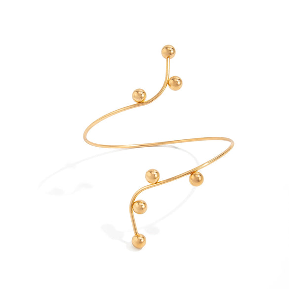 Wholesale Metal Arm Ring And Bracelet For Women Zinc Alloy Geometric Electroplated