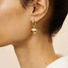 Wholesale Metal Ball Pendant Earrings Stainless Steel Geometric Light Luxury Style Electroplated For Women