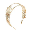 Wholesale Metal Baroque Leaf Hairband For Women Electroplated Hair Accessories