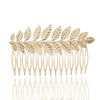 Wholesale Metal Baroque Style Gold Leaf Hairband And Hair Comb For Women As Hair Accessories