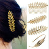 Wholesale Metal Baroque Style Gold Leaf Hairband And Hair Comb For Women As Hair Accessories