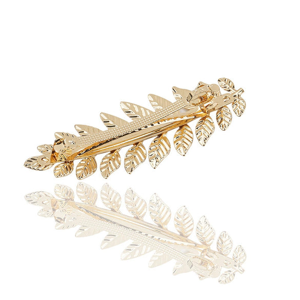 Wholesale Metal Baroque Style Gold Leaf Hairband And Hair Comb For Women As Hair Accessories