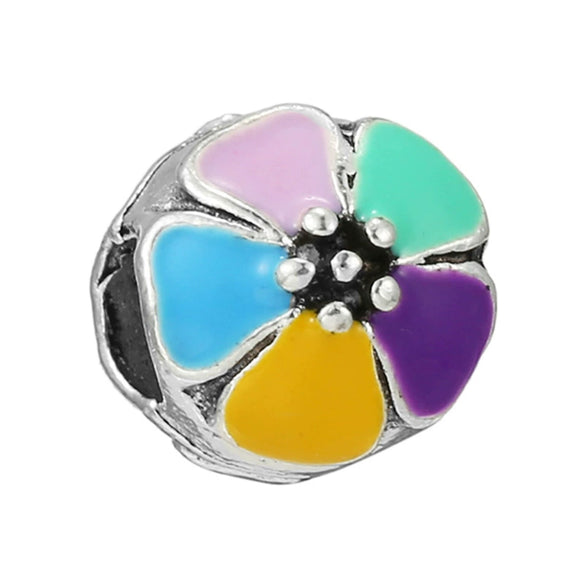 Wholesale Metal Beaded Bracelet With Diamond Love Pendant And Totem Pattern Electroplating Treatment