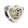 Wholesale Metal Beaded Bracelet With Hollow Love Shape And Rainbow Pendant Featuring Totem Pattern And Electroplating Treatment