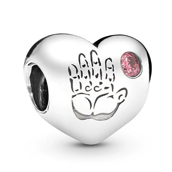 Wholesale Metal Beaded Bracelet With Pink Love Point Diamond Electroplated Totem Pattern Original Design