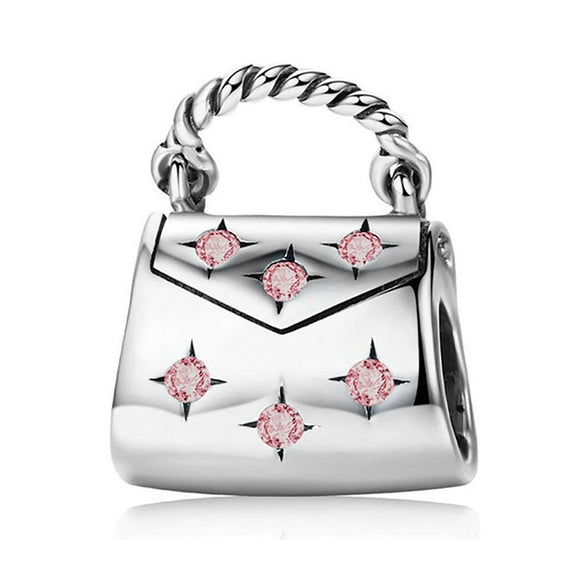 Wholesale Metal Beaded Bracelet With Pink Love Point Diamond Electroplated Totem Pattern Original Design