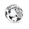 Wholesale Metal Beaded Bracelet With Rainbow Pendant And Totem Pattern Electroplated