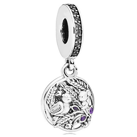 Wholesale Metal Beaded Bracelet With Rainbow Pendant And Totem Pattern Electroplated
