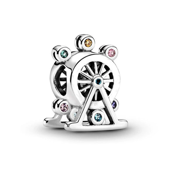 Wholesale Metal Beaded Cartoon Ferris Wheel Pendant Fashion Bracelet Jewelry Accessories With Totem Pattern And Electroplating Process