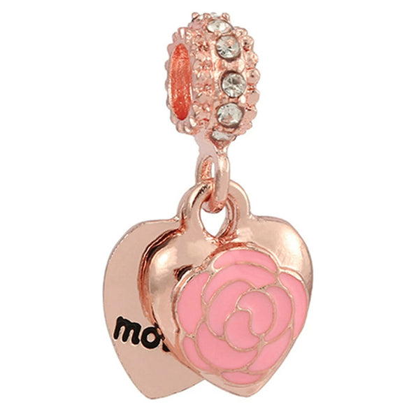 Wholesale Metal Beaded Jewelry With Totem Pattern And Electroplating Treatment Rose Gold Beads And Diamondembedded For Bracelet And Necklace Accessories