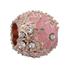 Wholesale Metal Beaded Jewelry With Totem Pattern And Electroplating Treatment Rose Gold Beads And Diamondembedded For Bracelet And Necklace Accessories