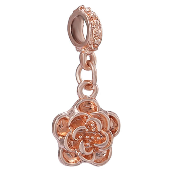 Wholesale Metal Beaded Jewelry With Totem Pattern And Electroplating Treatment Rose Gold Beads And Diamondembedded For Bracelet And Necklace Accessories