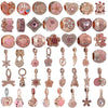 Wholesale Metal Beaded Jewelry With Totem Pattern And Electroplating Treatment Rose Gold Beads And Diamondembedded For Bracelet And Necklace Accessories
