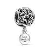 Wholesale Metal Beaded Rose Feather Pendant Love Bracelet With Totem Pattern And Electroplating Design
