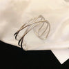 Wholesale Metal Bracelet With Geometric Style Electroplated For High End Feel Wide Edge Personality Exquisite Light Luxury Temperament