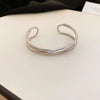 Wholesale Metal Bracelet With Geometric Style Electroplated For High End Feel Wide Edge Personality Exquisite Light Luxury Temperament