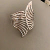 Wholesale Metal Bracelet With Geometric Style Electroplated For High End Feel Wide Edge Personality Exquisite Light Luxury Temperament