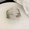 Wholesale Metal Bracelet With Geometric Style Electroplated For High End Feel Wide Edge Personality Exquisite Light Luxury Temperament