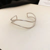 Wholesale Metal Bracelet With Geometric Style Electroplated For High End Feel Wide Edge Personality Exquisite Light Luxury Temperament