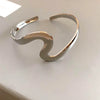 Wholesale Metal Bracelet With Geometric Style Electroplated For High End Feel Wide Edge Personality Exquisite Light Luxury Temperament