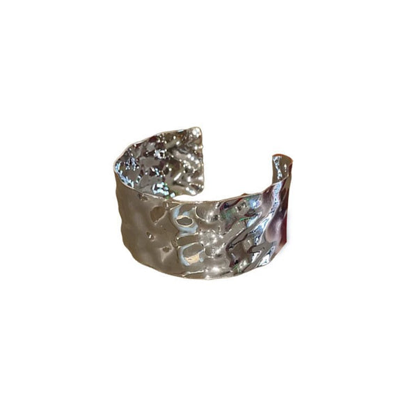Wholesale Metal Bracelet With Geometric Style Electroplated For High End Feel Wide Edge Personality Exquisite Light Luxury Temperament