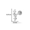 Wholesale Metal Butterfly Style Electroplated Puncture Ornaments For Women Inner Tooth Thread Flat Base Rod Lip Nail And Ear Bone Nail