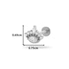 Wholesale Metal Butterfly Style Electroplated Puncture Ornaments For Women Inner Tooth Thread Flat Base Rod Lip Nail And Ear Bone Nail