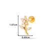 Wholesale Metal Butterfly Style Electroplated Puncture Ornaments For Women Inner Tooth Thread Flat Base Rod Lip Nail And Ear Bone Nail