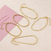 Wholesale Metal Chain Bracelet Copper Gold Plated Geometric Minimalist Unisex Ladies Jewelry Fivepiece Set