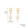 Wholesale Metal Chain Pearl Earrings With Electroplating Treatment Simple Fashion Retro Style For Women