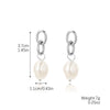Wholesale Metal Chain Pearl Earrings With Electroplating Treatment Simple Fashion Retro Style For Women