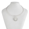 Wholesale Metal Collar Necklace Geometric Style Alloy Pendant Sunflower Design For Women