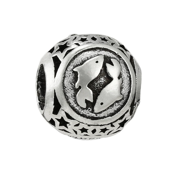 Wholesale Metal Constellation Love Series Beads Diy Bracelet Accessories Jewelry With Electroplating And Totem Pattern