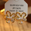 Wholesale Metal Copper Geometric And Flower Hollow Earrings Electroplated Light Luxury Style For Women