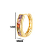 Wholesale Metal Copper Inlaid Zircon Round Love Cartilage Earrings Geometric Style Electroplated For Women