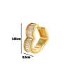 Wholesale Metal Copper Inlaid Zircon Round Love Cartilage Earrings Geometric Style Electroplated For Women
