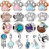 Wholesale Metal Cowhide Cartoon Cute Pet Paw Print Animal Sequins Paw Creative Electroplating Bracelet Necklace
