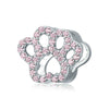 Wholesale Metal Cowhide Cartoon Cute Pet Paw Print Animal Sequins Paw Creative Electroplating Bracelet Necklace